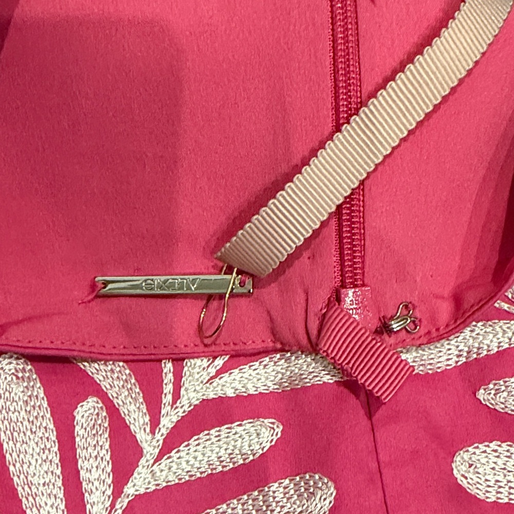 Alexis Pink Floral Embroidered Mini Dress - Picture 3 of 4